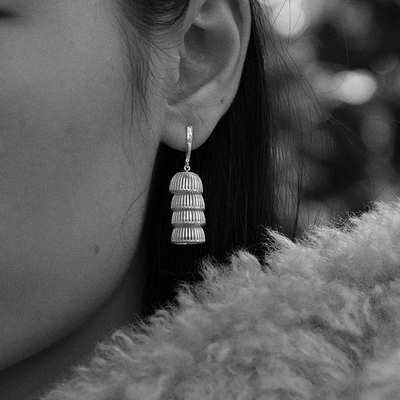 softmountains迷你风铃耳环女