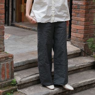 PE25106 AEQUAMENTE 棉麻长裤 女 宽松休闲裤 SALE