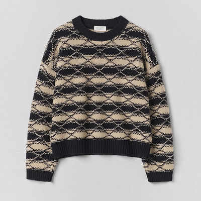 inLESS丨Toast Jacquard Stripe WKNWW13 羊毛衫条纹套头毛衣女