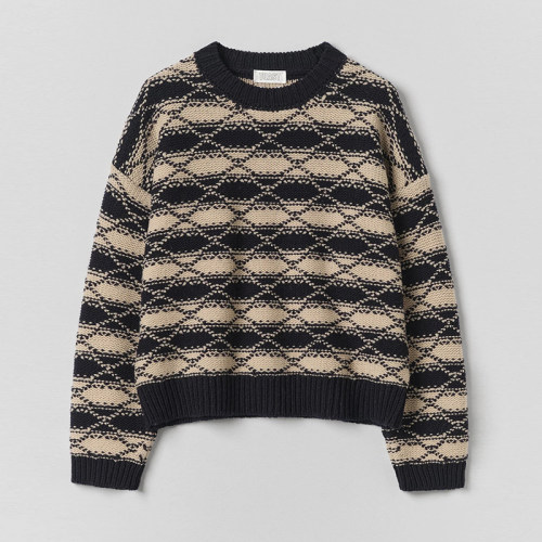 inLESS丨Toast Jacquard Stripe WKNWW13 羊毛衫条纹套头毛衣女