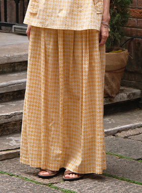 inLESS丨AVIVA JIFEI XUE Hakama Skirt 纯棉半裙