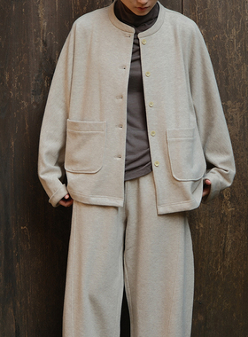 inLESS | REANUDAR 羊毛立领针织开衫羊毛锥形针织长裤