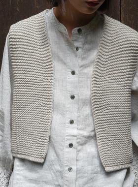 折扣款不退不换！Toast Textured Knit Gilet 粗棒针羊毛马甲女