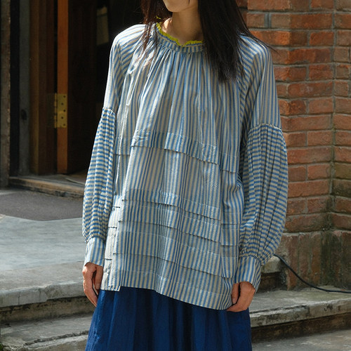 inLESS丨RUNAWAY BICYCLE ASTRID 条纹衬衫上衣