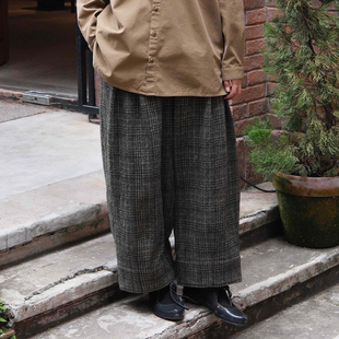 【SALE】Toogood THE ETCHER 羊毛蚀刻师长裤格纹休闲裤女