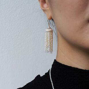 inLESS丨soft mountains River flow 流苏珍珠耳环女