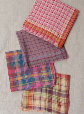 inLESS | MOISMONT Scarf India N°764 SPRITZ 65x65cm 纯棉围巾