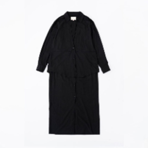 inLESS｜YOKO SAKAMOT TWO PIECE SHIRT DRESS 丝棉连衣裙女