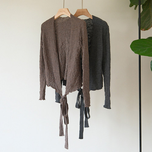 inLESS丨BY BASICS 8502 wrap over l/s 羊毛长袖上衣