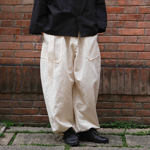 No.06 VILLAGE 系带棉麻工装 裤 女 inLESS 休闲裤 NATIVE