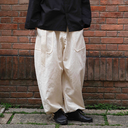 inLESS丨NATIVE VILLAGE No.06 系带棉麻工装裤休闲裤女