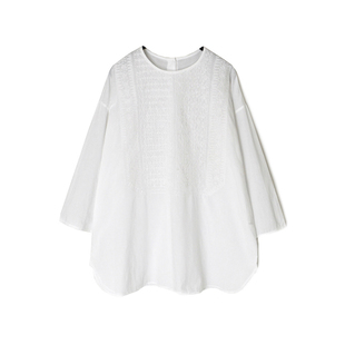 SOIL 上衣 inLESS EMB 纯棉衬衫 SLEEVE MAISON HALF