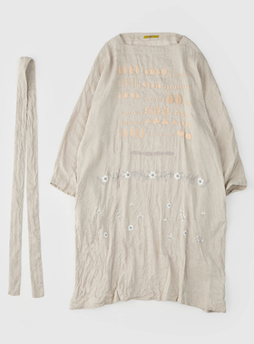 inLESS | AODRESS no.30 hockney flowers dress 亚麻真丝连衣裙