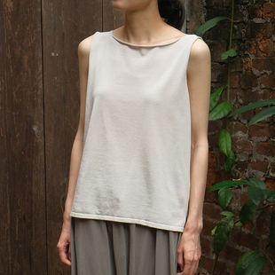 inLESS丨EVAM EVA cotton sleeveless 纯棉无袖上衣背心女