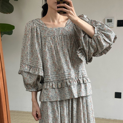 inLESS | Skall Studio Hope blouse 纯棉碎花衬衫上衣女