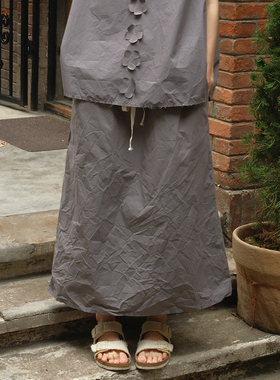 inLESS丨SCHA 1894 Two Pockets Twisted Skirt Medium 纯棉半裙