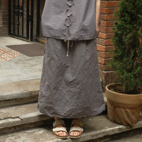inLESS丨SCHA 1894 Two Pockets Twisted Skirt Medium 纯棉半裙
