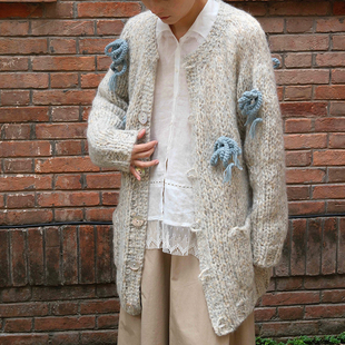 羊毛羊绒蝴蝶结针织开衫 inLESS No.16 VILLAGE 女 NATIVE