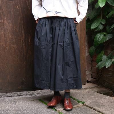 inLESS丨Manuelle Guibal 6928 SKIRT SATA 纯棉抽绳半身裙女