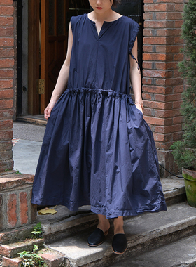 inLESS丨Manuelle Guibal 6768 - Robe 纯棉连衣裙无袖长裙女