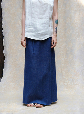 【SALE】 Vanish顽石 三片式系带直筒半身裙女a字裙