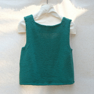 不退不换 GUACHE 折扣款 NITTO 针织背心上衣女 hand knitted