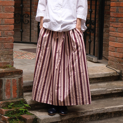 inLESS丨Casey Casey BIG SQUARE SKIRT 纯棉条纹半身裙女