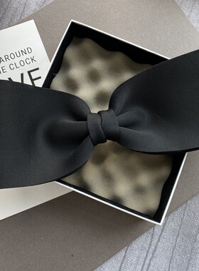 发夹女高级感气质黑色加大空气棉蝴蝶结顶夹后脑勺时尚ins潮网红