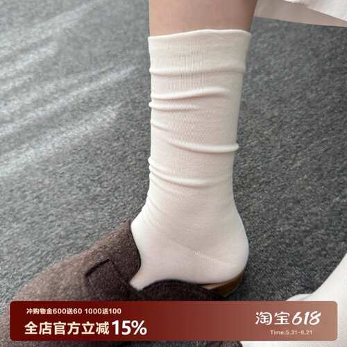 柔棉无骨月子袜子女中筒袜