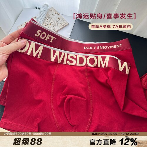 男士红运A类婴儿棉内裤本命年