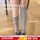 miu式 秀款 薄软高筒堆堆袜精梳棉柔软透气过膝小腿纯色显瘦JK风