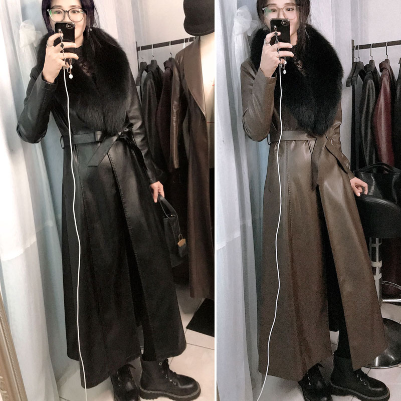 长款皮衣外套女高级感轻奢202皮衣