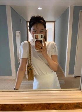现Polo翻领针织衫T恤女2