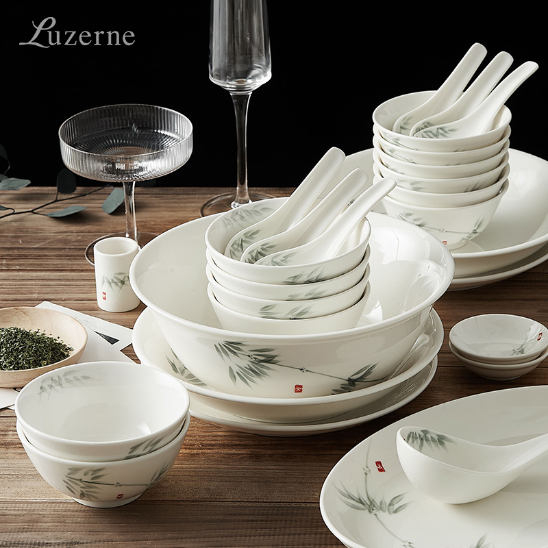 luzerne陆升翠竹28头餐具