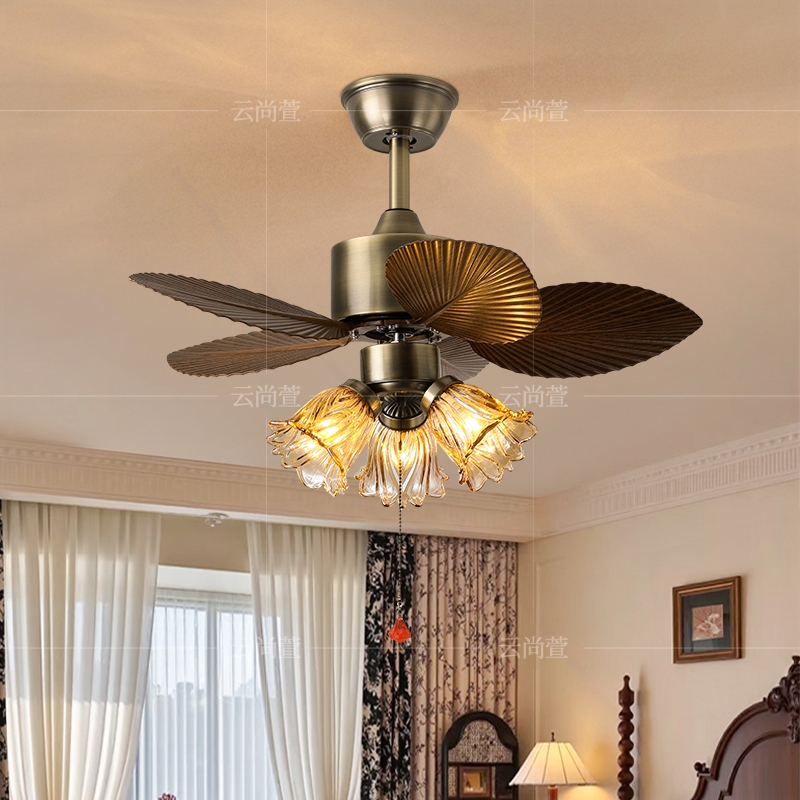 复古南洋风吊扇灯餐厅卧室风扇灯