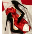 Curved Black Patent Leather 7cm