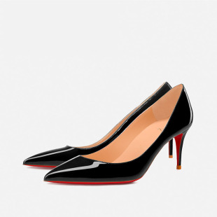 高跟鞋 新款 黑色细跟尖头浅口网红性感气质学生礼仪鞋 女2023年夏季