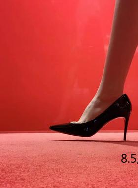 kate 70mm御姐红底高跟鞋浅口尖头细跟气质女单鞋法式婚鞋伴娘鞋