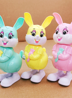 网红上弦发条玩具跳跳萝卜兔仿真动物婴幼儿宝宝男女孩学爬2-4岁