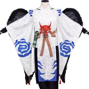 阴阳cos师服少羽大天狗正太cosply服装小天狗团扇面具翅膀SSR套装