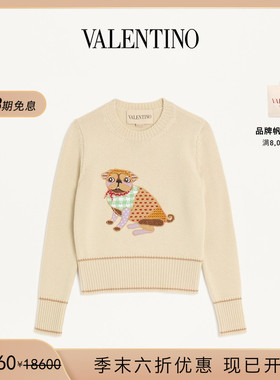 [季末优惠]华伦天奴VALENTINO女士 LE CHIEN DE LA MAISON 毛衫