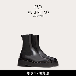 WAY 华伦天奴VALENTINO女士 ROCKSTUD 12期免息 小牛皮踝靴