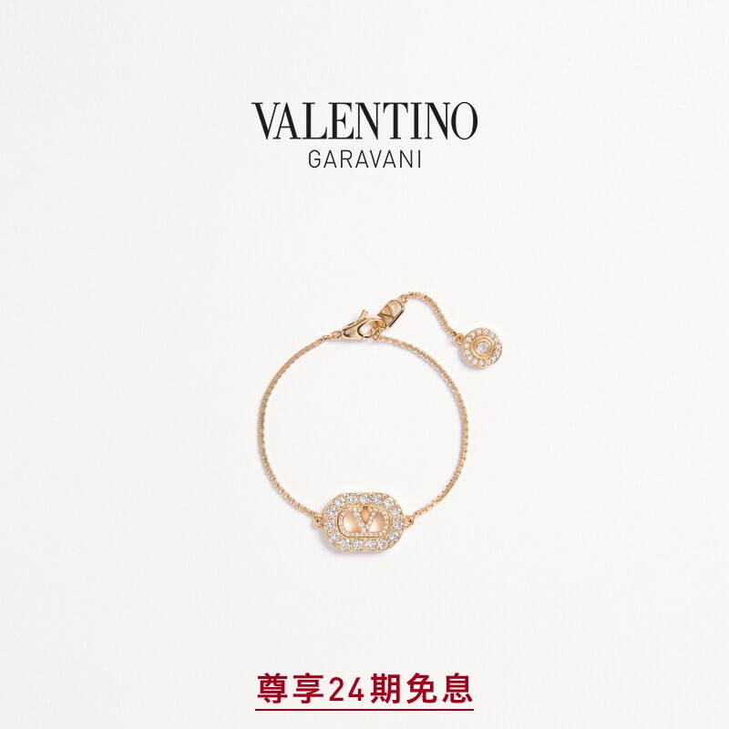 [新品上市]华伦天奴VALENTINO女VLOGO SIGNATURE金属和仿水晶手链