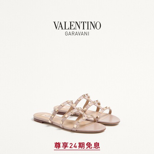 华伦天奴VALENTINO女士铆钉凉鞋