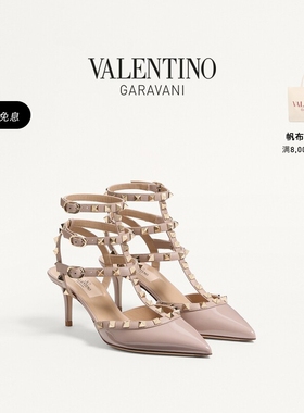 [礼物]华伦天奴VALENTINO女士 ROCKSTUD铆钉高跟鞋凉鞋婚鞋