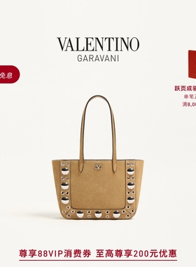 [礼物]华伦天奴VALENTINO女士 NELLCOTE迷你绒面牛皮革手袋单肩