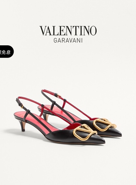 华伦天奴VALENTINO女士 VLOGO SIGNATURE 高跟鞋凉鞋