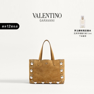 华伦天奴VALENTINO男女同款 NELLCOTE中号绒面牛皮革手袋