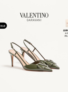 [新品上市]华伦天奴VALENTINO女士 VLOGO SIGNATURE 后系带高跟鞋