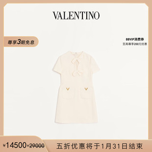 [季末优惠]华伦天奴VALENTINO女士 CREPE COUTURE 短款连衣裙